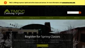 What Tmcc.edu website looked like in 2022 (2 years ago)