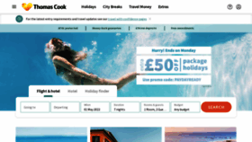 What Thomascook.com website looked like in 2022 (2 years ago)