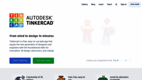 What Tinkercad.com website looked like in 2022 (2 years ago)