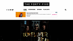 What Thefortyfive.com website looked like in 2022 (2 years ago)