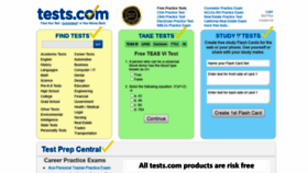 What Tests.com website looked like in 2022 (2 years ago)