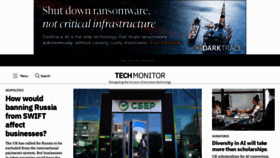 What Techmonitor.ai website looked like in 2022 (2 years ago)