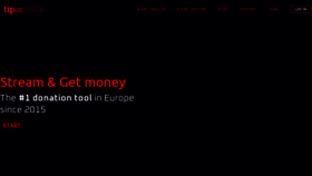 What Tipeeestream.com website looked like in 2022 (2 years ago)