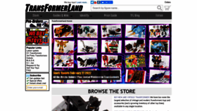 What Transformerland.com website looked like in 2022 (2 years ago)