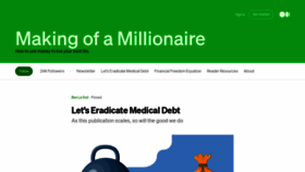 What Themakingofamillionaire.com website looked like in 2022 (2 years ago)