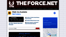 What Theforce.net website looked like in 2022 (2 years ago)