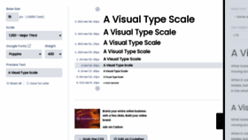 What Type-scale.com website looked like in 2022 (2 years ago)