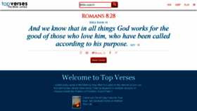 What Topverses.com website looked like in 2022 (2 years ago)