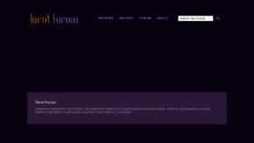 What Tarotforum.net website looked like in 2022 (2 years ago)