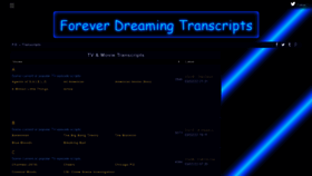 What Transcripts.foreverdreaming.org website looked like in 2022 (2 years ago)