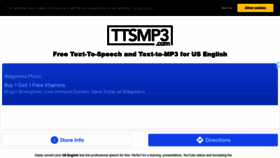 What Ttsmp3.com website looked like in 2022 (2 years ago)
