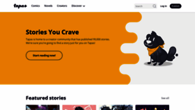 What Tapas.io website looked like in 2022 (3 years ago)
