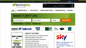What Technojobs.co.uk website looked like in 2022 (2 years ago)