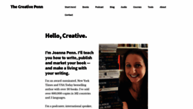 What Thecreativepenn.com website looked like in 2022 (2 years ago)