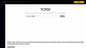 What Tcpdf.org website looked like in 2022 (2 years ago)