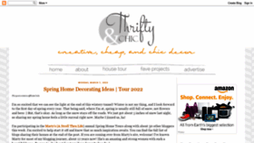 What Thriftyandchic.com website looked like in 2022 (2 years ago)