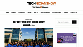 What Techniciansnow.com website looked like in 2022 (2 years ago)