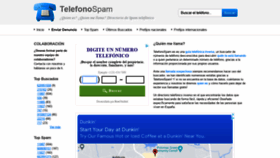 What Telefonospam.es website looked like in 2022 (2 years ago)