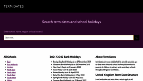 What Termdates.com website looked like in 2022 (3 years ago)