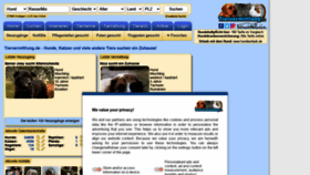 What Tiervermittlung.de website looked like in 2022 (2 years ago)