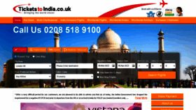 What Ticketstoindia.co.uk website looked like in 2022 (2 years ago)
