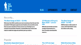 What Themaninblue.com website looked like in 2022 (2 years ago)
