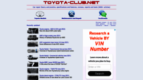 What Toyota-club.net website looked like in 2022 (2 years ago)