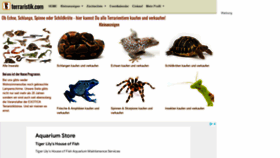 What Terraristik.com website looked like in 2022 (2 years ago)