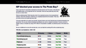 What Thepirateproxybay.com website looked like in 2022 (2 years ago)