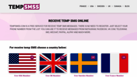 What Tempsmss.com website looked like in 2022 (2 years ago)