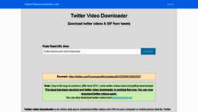 What Twittervideodownloader.com website looked like in 2022 (2 years ago)