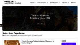 What Thevaticantickets.com website looked like in 2022 (2 years ago)