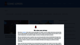 What Thecomiclovers.com website looked like in 2022 (3 years ago)