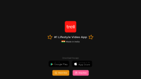 What Trell.co website looked like in 2022 (1 year ago)