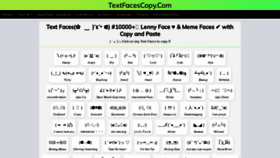 What Textfacescopy.com website looked like in 2022 (2 years ago)