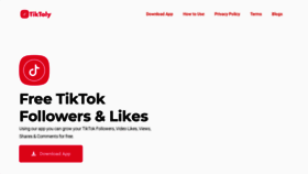 What Tiktoly.com website looked like in 2022 (2 years ago)