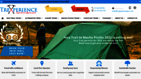 What Trexperienceperu.com website looked like in 2022 (1 year ago)