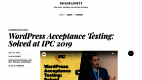 What Taylorlovett.com website looked like in 2022 (3 years ago)