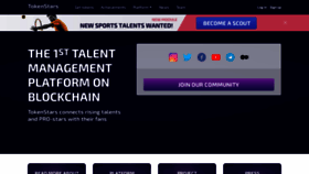 What Tokenstars.com website looked like in 2022 (1 year ago)