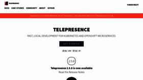 What Telepresence.io website looked like in 2022 (1 year ago)