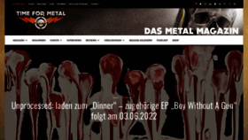 What Time-for-metal.eu website looked like in 2022 (1 year ago)