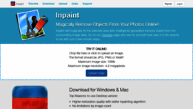 What Theinpaint.com website looked like in 2022 (1 year ago)