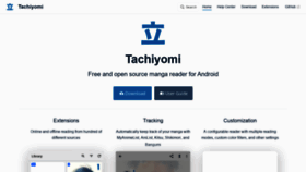 What Tachiyomi.org website looked like in 2022 (1 year ago)