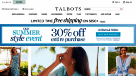 What Talbots.com website looked like in 2022 (1 year ago)