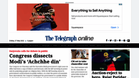 What Telegraphindia.com website looked like in 2022 (1 year ago)