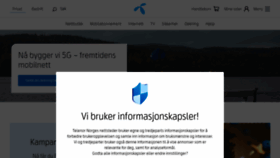 What Telenor.no website looked like in 2022 (1 year ago)