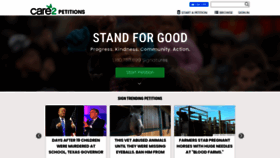 What Thepetitionsite.com website looked like in 2022 (1 year ago)