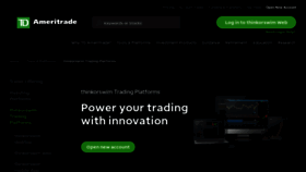 What Thinkorswim.com website looked like in 2022 (1 year ago)