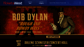 What Ticketswest.com website looked like in 2022 (1 year ago)