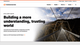What Thomsonreuters.com website looked like in 2022 (1 year ago)